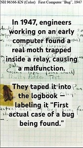 The first computer “bug” was an actual bug. #historyfacts #trendingshorts