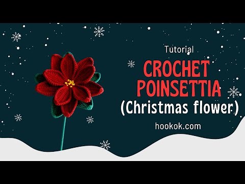 Crochet Poinsettia (Christmas flower)