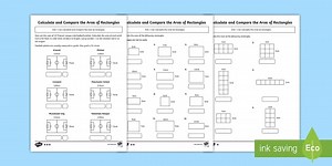 Area of a Rectangle Differentiated Worksheets
