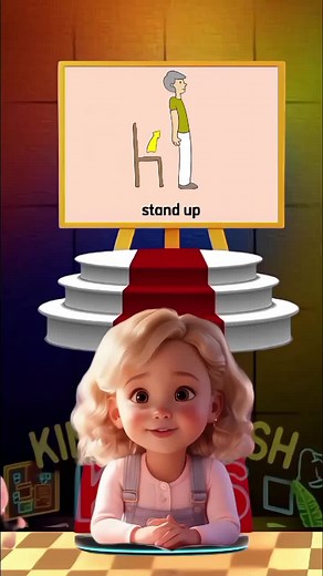Fun Kids English Learning | Stand Up Sit Down Song