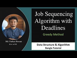 Job Sequencing Algorithm with Deadlines| Greedy Method| Data structure & Algorithm | Bangla Tutorial
