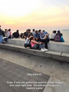Guess my country name ? Truth came out funny 😂 Tag your friend who’ll fall for this STREET PRANK MUMBAI VIRAL PRANK VIDEO @heyalex.in #GuessMyCountry #ViralPrank #StreetComedy #marinderive #HeyAlexIn | heyalex.in