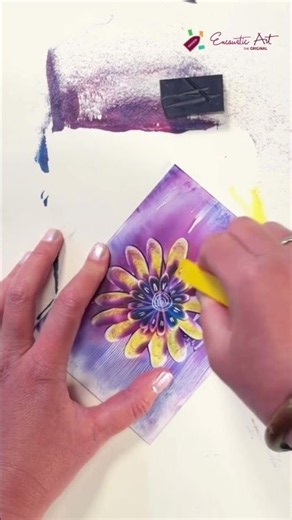 Encaustic Art - Learning how to create a flower