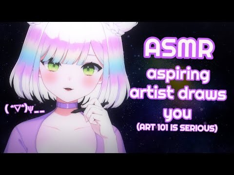 [ASMR] drawing you for class ✍️🎨| sketching sounds✏️ | chatty roleplay💖| 3DIO/binaural