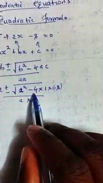 Using quadratic formula