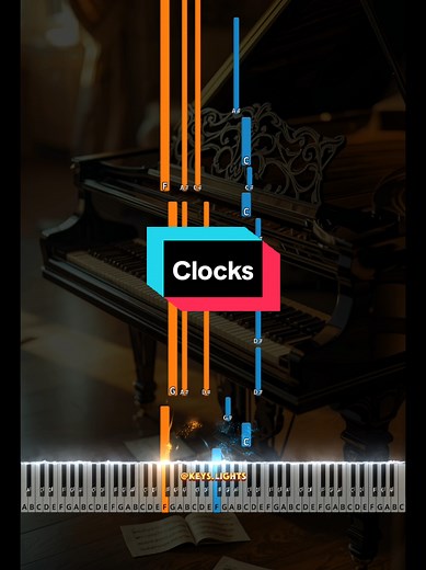 🟢 Clocks - Coldplay (Easy Piano Tutorial) #piano #pianotutorial #easypiano #easypianotutorial #clockscoldplay