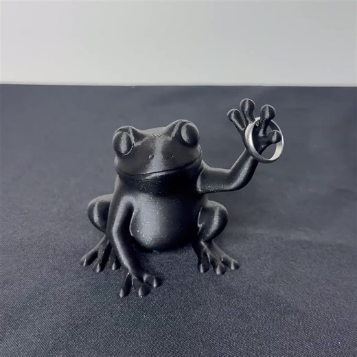 Minimalist Frog Ring Holder – Frog Jewelry Organizer | Black Sparkle Finish – Light Weight - Etsy UK