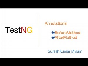 TestNG - BeforeMethod & AfterMethod