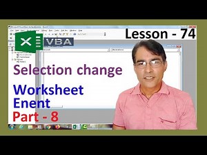 Excel VBA Worksheet Selection change Event | Excel VBA lesson - 74 | Intersect and Target