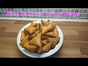 RICE SAMOSAS using WRAPS! How to fold Samosa perfectly