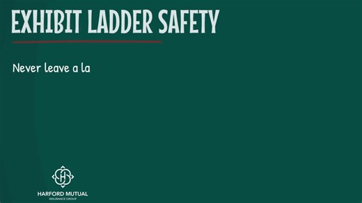 Did you know every year in the U.S., more than 300 people lose their lives and tens of thousands are injured in ladder-related incidents? 👉 ️Take action: Pause, check, and make sure your ladders are properly stored before you move on. #laddersafety | Harford Mutual Insurance Group