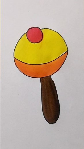 Baby Rattle 🪇 Easy Drawing For Kids #rattle #baby #kidstvforfun #trending #shorts #viralshorts