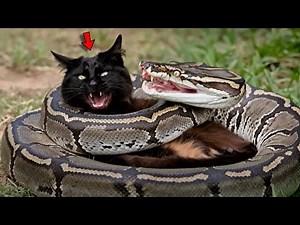 Python Attacks Pregnant Cat Look Who Came to Her Rescue!
