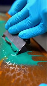 Satisfying Rust Removal: Teal Spray & Scrape