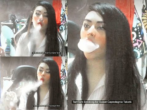 Tamtam Glyco Vol1 Model Showing her real Smoking Power .Smoke Girl