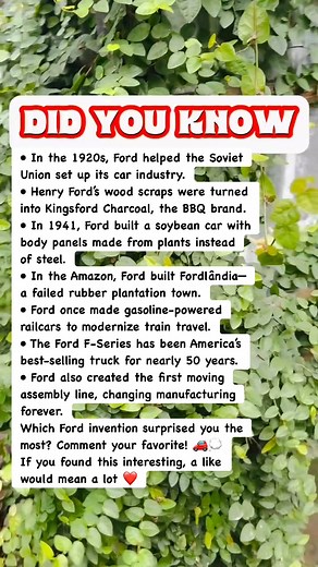 Ford’s Forgotten Inventions That Changed the World 🚗🔥 #facts | Devlop Express