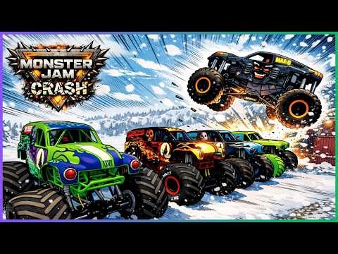 Monster Jam Crash | Max-D Vs Grave Digger | Jumps, Freestyles, & SUPER TRUCK SMASH