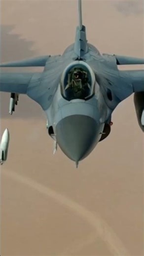 F16 fighter jet flying over water