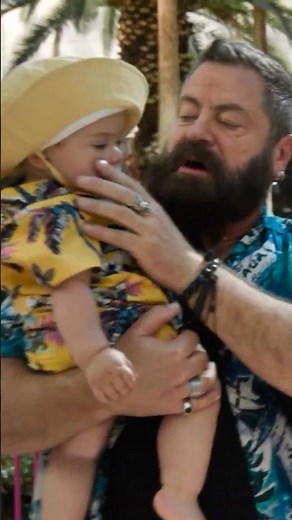 Nick Offerman explains flamingos to a baby. #MargosGotMoneyTroubles — Now Streaming