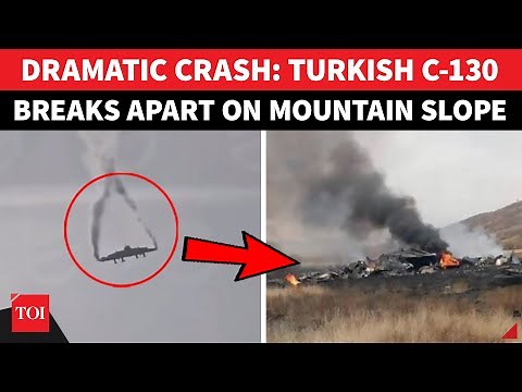 US-Made Turkish C-130 Military Aircraft Bursts Into Flames, Then Explodes Over Georgia; 20 Killed