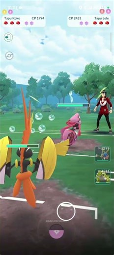 ✨Tapu Lele Vs ✨Tapu Koko pVp battle in Pokemon Go
