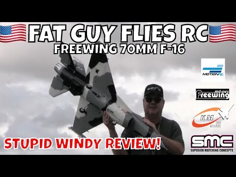 FREEWING F-16 70MM V3 STUPID WINDY REVIEW by FGFRC #aviation #rcjets