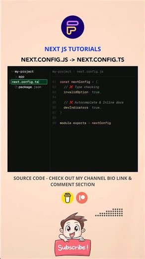 Next JS Config JS to TS #nextjstutorial #nextjs #config #development