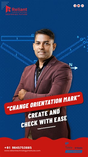 Reliant Institute of Technology on Instagram: "🔄 How to Change Drawing Orientation Mark in Tekla Structures? Orientation marks are small details that make a big difference in fabrication and erection drawings. In this short reel, learn how to quickly modify and control the Drawing Orientation Mark in Tekla to ensure clarity and professional presentation. ✔ Improve drawing readability ✔ Avoid site confusion ✔ Maintain industry standards ✔ Deliver error-free GA and assembly drawings Mastering the