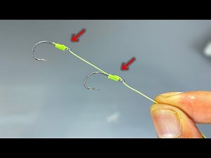 How to string two fishing hooks in one line - YOU MUST KNOW THIS!!!
