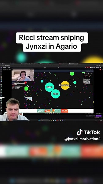 Ricci Stream Sniping Jynxzi in Agar.io