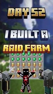 Build a Raid Totem Farm in Minecraft #minecraft #minecraftshorts #minecraftbuilding #shorts #lyrics