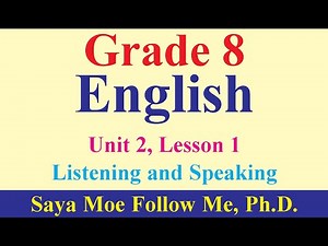 Grade 8, English, Unit 2, Lesson 1: At a new school