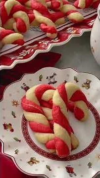 Candy Cane Cookies #shorts