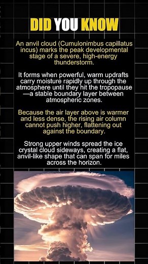 When a Thunderstorm Hits the Stratosphere 🌩️ | Cumulonimbus Capillatus & Incus Facts