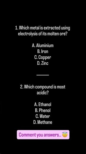 Top Chemistry MCQs for Exams | Level-Up Science Practice 🔥🧪”