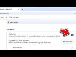 Turn On This Setting to Enable Live Caption in Google Chrome