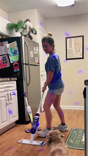 Mopping or fencing? This is your sign to get a mini mop for your toddler 😂