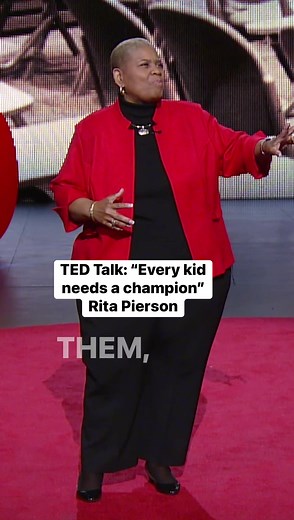 251K views · 4.8K reactions | How can we help students learn better and feel confident at school? By being their champion! In this classic TED Talk, educator Rita Pierson shares why it's so important for teachers and adults to build personal connections and help them feel empowered when challenges arise. | TED | Facebook
