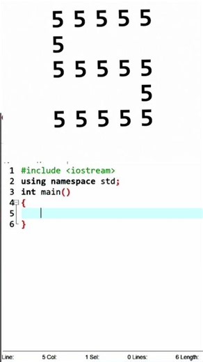 C++ Pattern Printing Tutorial | Print E Pattern Using Nested Loops in C++ 🔥