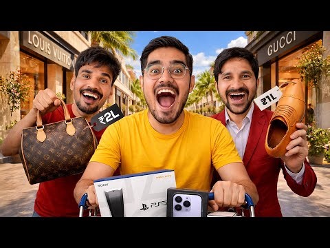 ₹100000 Shopping Challenge With Team | Who will do the most shopping?