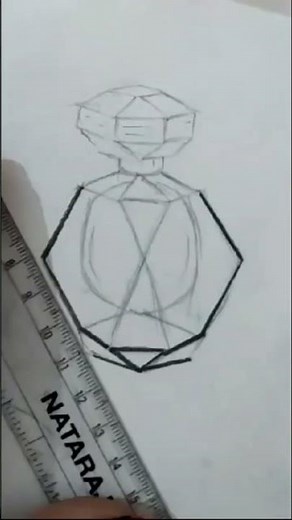 How to draw a perfume bottle