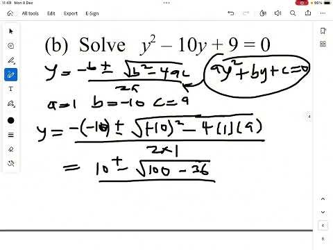 Solution to Quadratic Equations using Formula Method