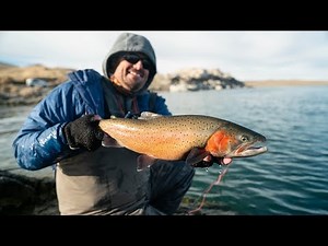 Tying a fly and then catching fish on it (pyramid lake fly fishing)