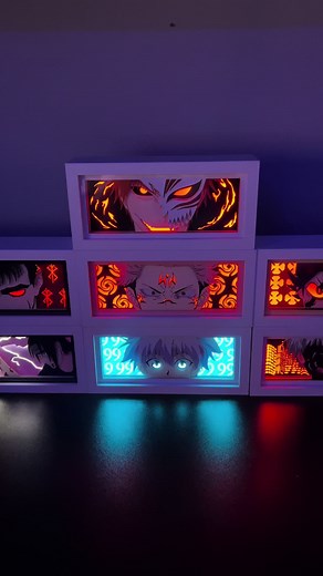 $21 ANIME LED BOX ! #anime #sasuke #guts #berserkmanga #kanekiedit #lights #animetiktok #berserkanime
