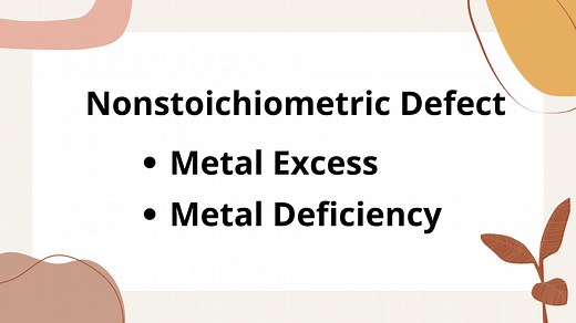 Nonstoichiometric Defect: Definition and types - Chemistry Notes