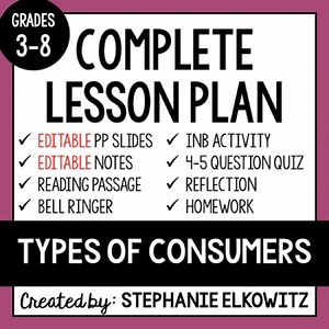 Types of Consumers Lesson | Printable & Digital