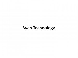 Web Technology - SlideServe