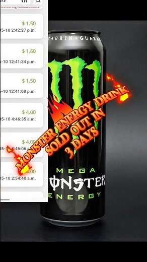 MONSTER ENERGY DRINK BEST SELLING ITEM IN VENDING MACHINE BUSINESS
