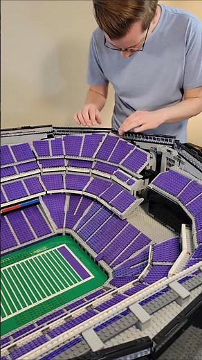 Adding more trim to my LEGO build of U.S. Bank Stadium 🧱 #nfl #football #skol