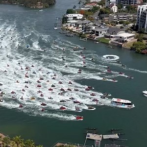 81K views · 1.6K reactions | It's starting to look a lot like Christmas!  Hundreds of Santa's have donned their finest festive attire for the 2022 Santa Jet Ski Ride, with the money going toward Christmas presents for kids in care. Vision Credit: Ash Chynoweth Photography #9News | WATCH LIVE 6pm | 9 News Gold Coast | Facebook
